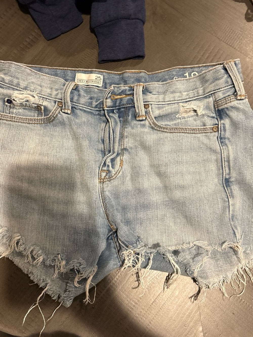 GAP Light Blue Distressed Denim Shorts